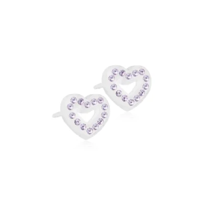 Brilliance Hollow Heart Earrings - MP Brilliance Heart-Violet